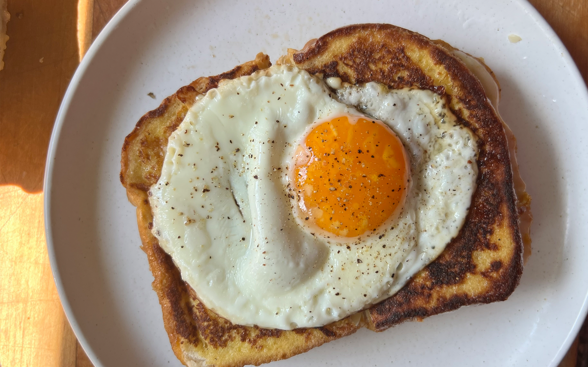 Sweet Potato Sage Sausage Croque Madam