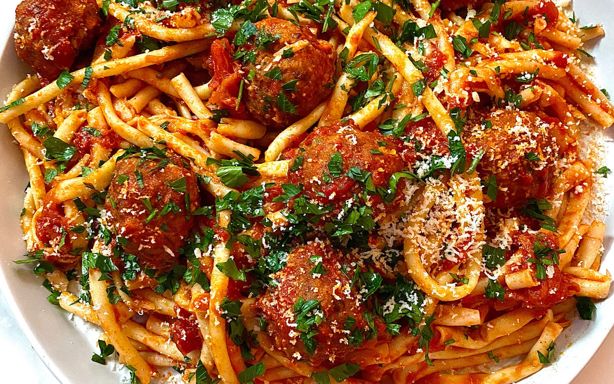 spaghetti and beetballs